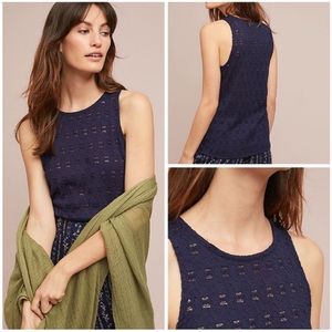 Anthropologie PURE + GOOD Lace Layering Tank Knit